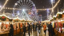 Christmas market in Katowice, Poland. Photo by Beata Zawrzel/NurPhoto via Getty Images