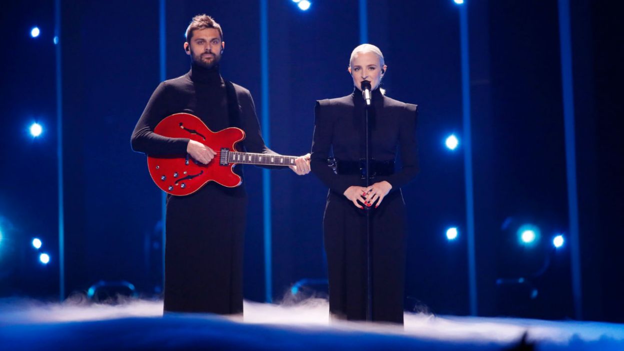 Francja postawiła na prosty występ łączący w sobie pop i elektronikę. Utwór „Mercy” Madame Monsieur zrobił ogromnie wrażenie (fot. Andreas Putting/eurovision.tv)
