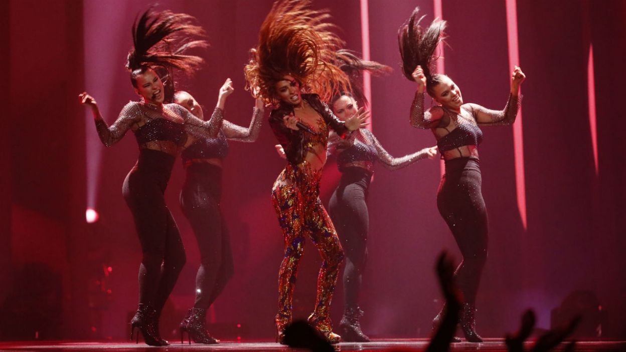 Eleni Foureira rozpaliła scenę! Cypr walczył o zwycięstwo utworem „Fuego” (fot. Andreas Putting/eurovision.tv)