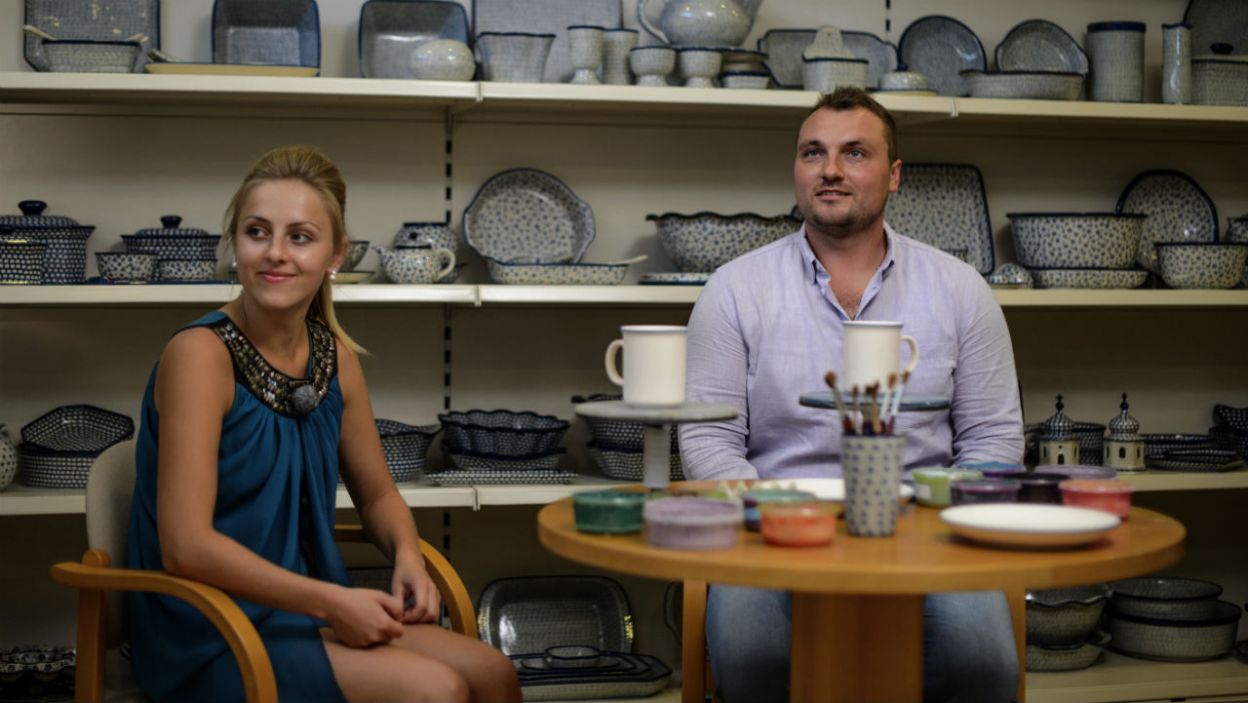 Grzegorz z Dorotą wybrali się do słynnej fabryki porcelany w Bolesławcu (fot. TVP)