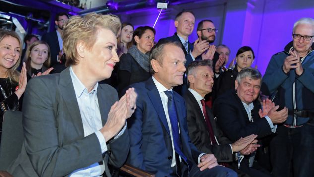 Prezydent Łodzi Hanna Zdanowska i przewodniczący Rady Europejskiej Donald Tusk na Igrzyskach Wolności w Łodzi (fot. PAP/Grzegorz Michałowski)