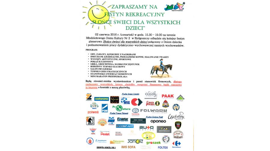 Festyn Słońce świeci Dla Wszystkich Dzieci Tvp3 Bydgoszcz