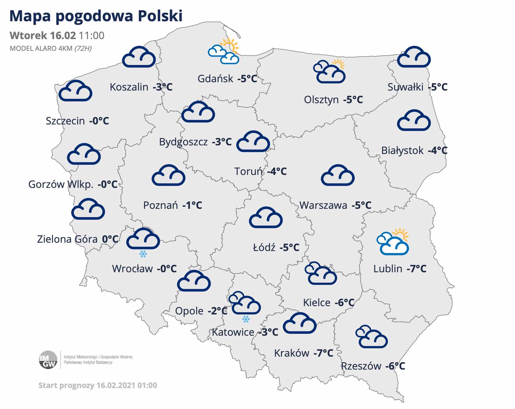 Prognoza Pogody Na Dzisiaj Wtorek 16 Lutego Ocieplenie W Wielu Regionach Polski W Nocy Mroz 16 02 2021 Tvp Info